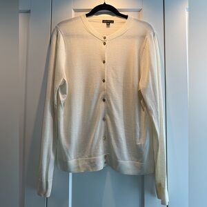 J. Crew Cream with Gold Buttons Cardigan